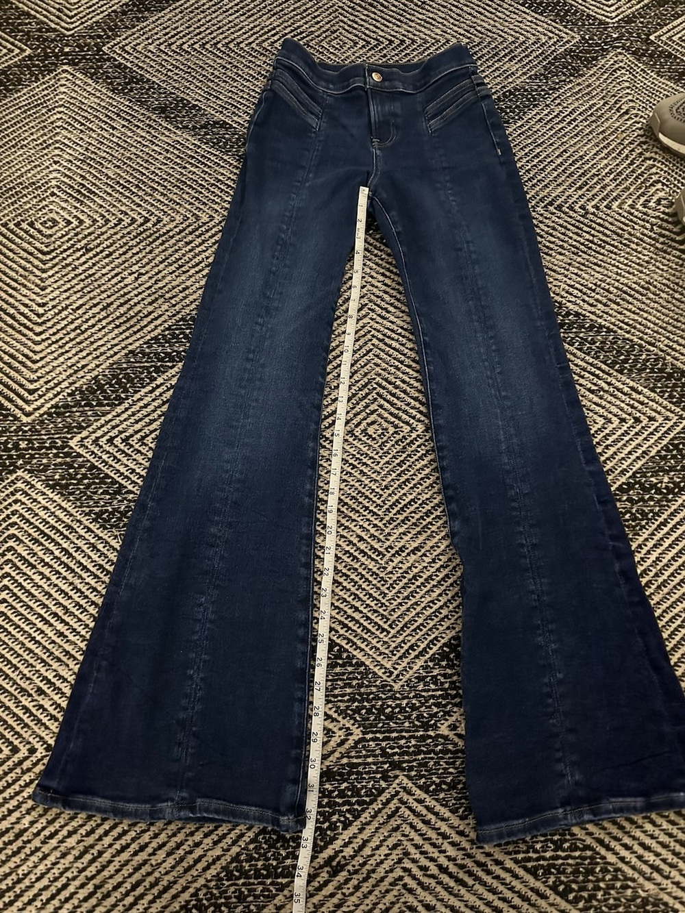 Express Dark Blue Flare Jeans